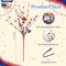 Set of 6 17inch Red, White & Blue Artificial Flower Independence Day Table Centerpiece